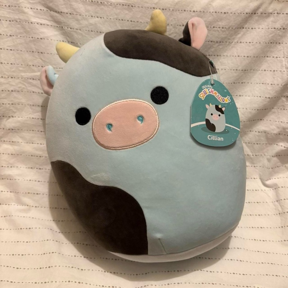 Squishmallows Cillian The Cow Plush NWT 11”
